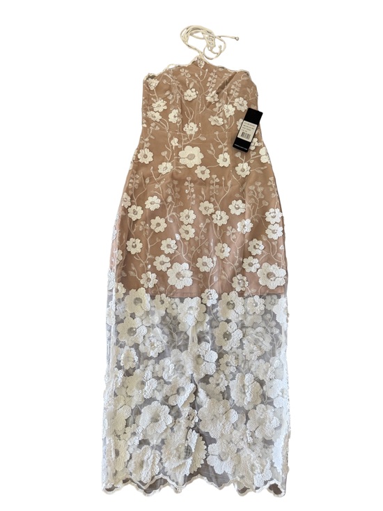 Elliatt Dresses & Skirts - ELLIATT Elodie Floral Lace Halter Midi Dress Ivory & Nude - NEW WITH TAGS $348